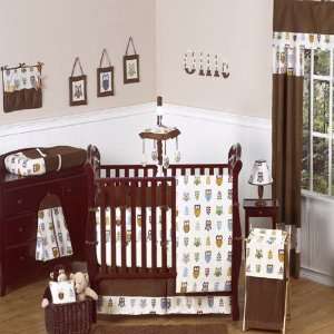  Owl 9 Piece Crib Bedding Set Baby