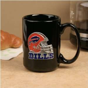  Buffalo Bills Black 15oz. Pewter Helmet Ceramic Mug 