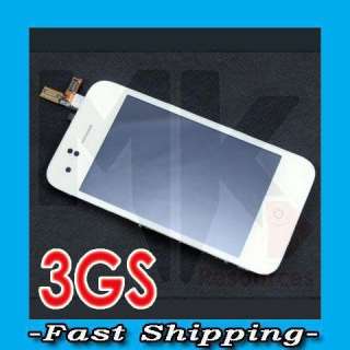   Screen Digitizer and all parts Assembly For Apple iPhone 3GS WHITE