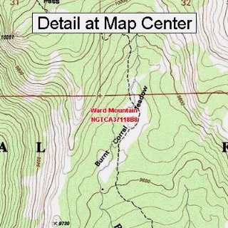  USGS Topographic Quadrangle Map   Ward Mountain 