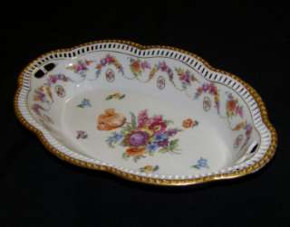 Schumann Dresden Garland Reticulated Oval Serving Bowl  