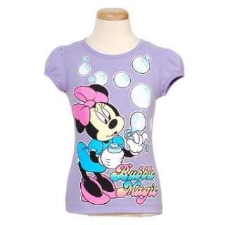   Disney Little Girls Minnie Mouse Cap Sleeve Tee Shirt Top 4 6X Disney