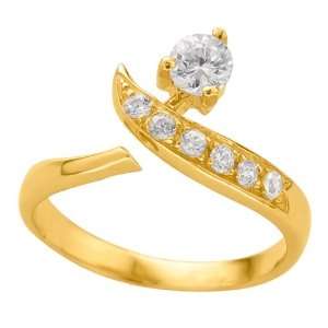   Diamond Pavé Wrap 14K Yellow Gold Toe Ring FreshTrends Jewelry