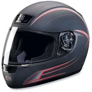 Z1R Phantom Warrior Full Face Motorcycle Helmet Silver Small S 0101 