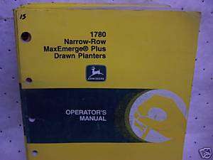 JOHN DEERE 1780 MAXEMERGE PLUS PLANTER OPERATOR MANUAL  