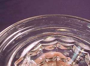 Flint Paneled Diamond Point Pattern Glass Celery Vase  
