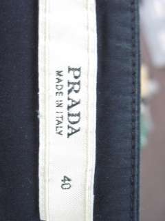 You are bidding on a PRADA Blue Pleated Button Front A Line Skirt in 