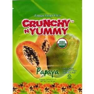 Crunchy N Yummy Organic Freeze Dried Fruit Papaya (Pack of 6)