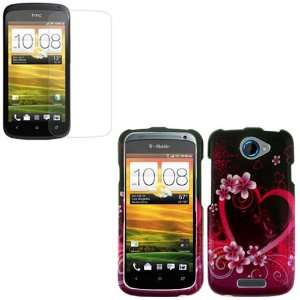  iFase Brand HTC One S Combo Purple Love Protective Case 