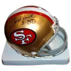  Jerry Rice Signed Mini Helmet   Autographed NFL Mini 
