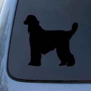 AFGHAN SILHOUETTE   Dog   Vinyl Car Decal Sticker #1480  Vinyl Color 