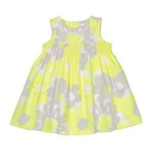   Dress Me Up Yellow and Gray Floral Sleeveless Cotton Dress Set (3