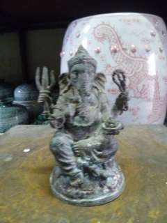 Antique Ganesh ganesha hindu god bronze silver statue old amazing of 