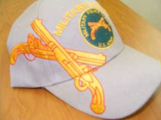 ARMY MP MILITARY POLICE CROSSED PISTOLS khaki HAT CAP  
