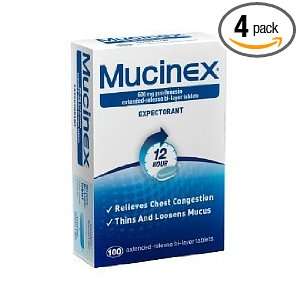  Mucinex Extended Release Bi Layer Tablets 100 count 
