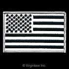 USA FLAG 4 x 2.5 REFLECTIVE SUBDUED GRAY BLACK COLOR BIKER JACKET 