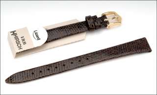 Hirsch Genuine Lizard Watch Strap . Brand new, Brown, 13mm , Regular 