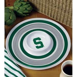 Michigan State Spartans NCAA Melamine Chip Dip Serving Tray  