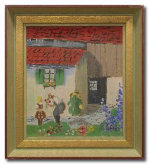THE GARDENER   Swedish Oil Painting  
