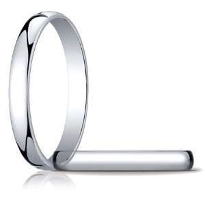  3mm Light Oval Band   14k White Gold Jewelry