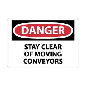  D316RB   Danger, Stay Clear Of Moving Conveyors, 10 X 14 