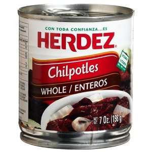 Herdez Chipotle Whole Peppers, 7 Ounce Cans (Pack of 24)  