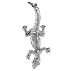  Sterling Silver Movable Gecko Pendant Jewelry