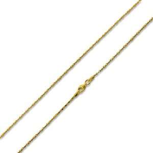    14K Gold Plated Silver 16 Heshe Chain Necklace 1.3mm Jewelry