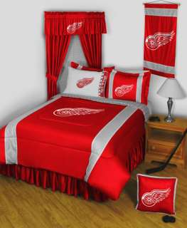 NHL DETROIT RED WINGS ** SIDELINES ** BEDDING and BEDROOM DECOR  