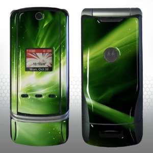 Motorola krzr green abstract Gel skin m3659