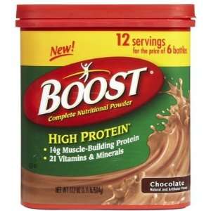 Boost High Protein Powder, Chocolate, 17.7 oz (Quantity of 4)
