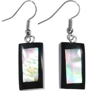  Faux Mother of Pearl Rectangle Shell Earrings Jewelry