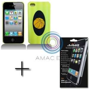  Basketball (Neon Green) Hard Protector Case and Crystal Clear Screen 