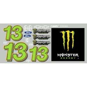  Go Fast   #13 Monster Sticker Kit, 4 Inch (Slot Cars 