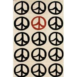  Cine Peace & Love Rug in Ivory