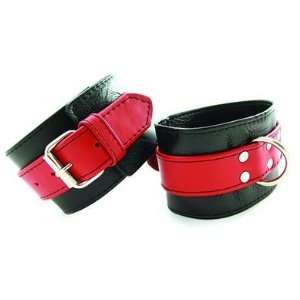  Soft Leather Ankle Restraints Red/Black Health & Personal 