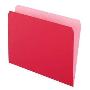  Pendaflex 152 RED Pendaflex 2 Tone File Folders, Straight 