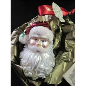   Waterford Holiday Heirlooms Santa Head Christmas Ornament Home