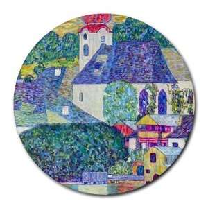  St. Wolfgang Church By Gustav Klimt Round Mouse Pad 