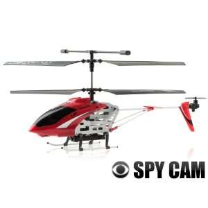   3CH RC Helicopter RTF w/ Built in Gyro, Spy Camera Red Toys & Games