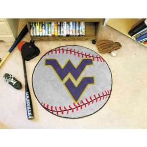 BSS   West Virginia Mountaineers NCAA Baseball Round Floor Mat (29)
