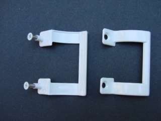 New 2 White Shower Door Pull Handle Package  