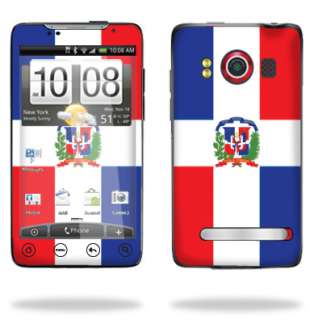 Protective Vinyl Skin Decal for HTC EVO 4G – Dominican flag  