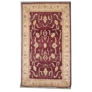 Double Knot Ziegler Chobi Design Area Rug with Wool Pile  a 