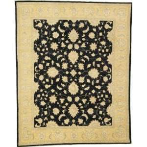   100 Black Hand Knotted Wool Ziegler Rug 