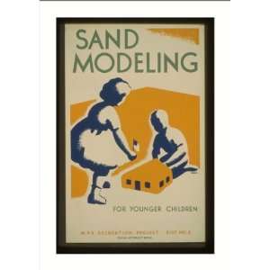  WPA Poster (M) Sand modeling for younger children  WPA 