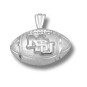com Mississippi State Bulldogs Solid Sterling Silver MSU Football 