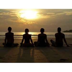  Yoga at Sunset by the Ocean   Peel and Stick Wall Decal by 
