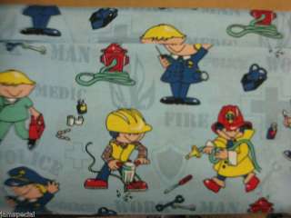 MEN at work Fabric 1 FQ Police ,Medic, Firefighter,  