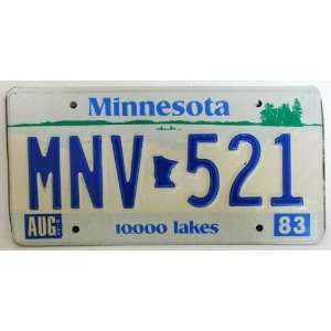  Minnesota 10,000 Lakes 1962, Maroon numbers with cream 